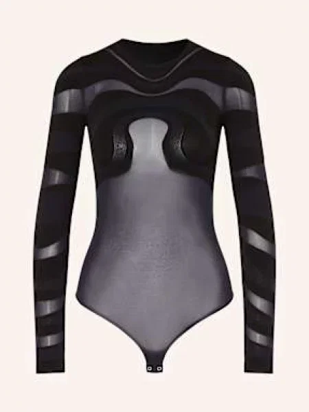 Wolford String Body Venus černá/ tmavě modrá černý