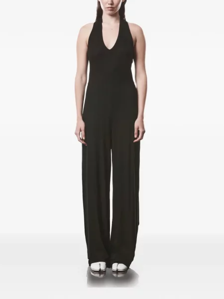 Salopetă Thom Krom cu decolteu în V negru