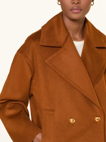 Max Mara Studio Caban Kabát Snob hnědá