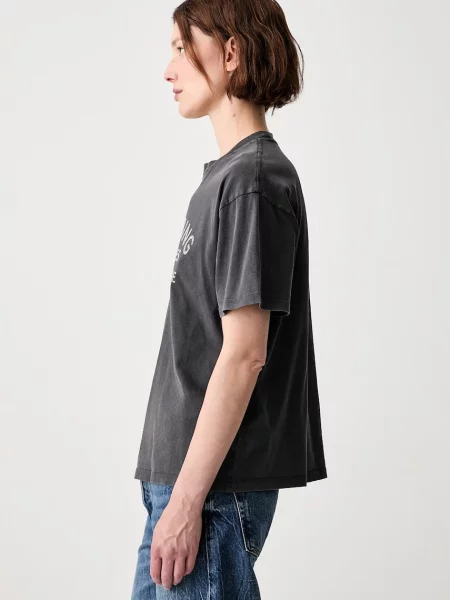 Anine Bing MELROSE STENCIL T-shirt czarna