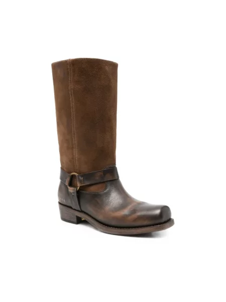 Botki Golden Goose skórzane brązowe