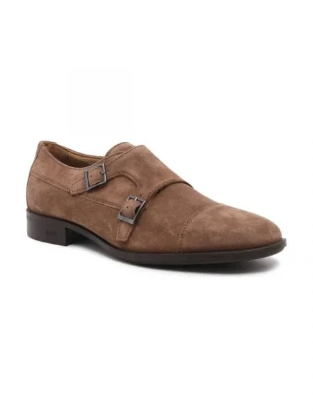 BOSS BLACK De piele pantofi monk Colby negru