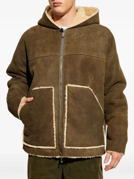 Geacă Dsquared2 cu glugă maro