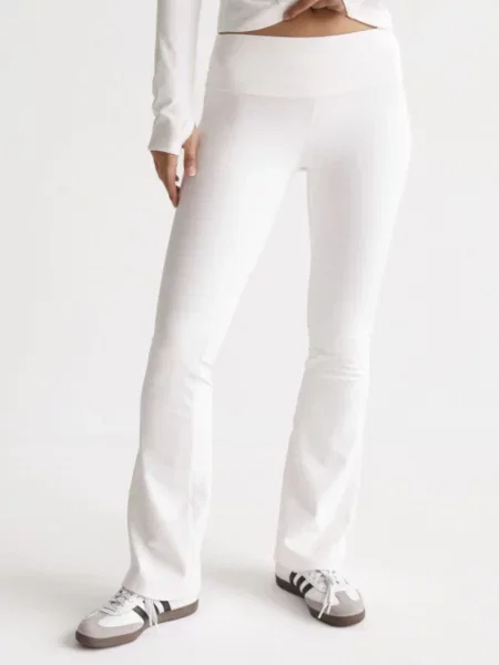 Штани повсякденні Lilove бавона/спандекс білий