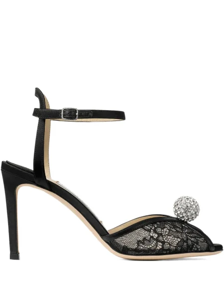 Sandale Jimmy Choo de cristal negru