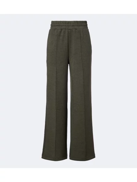 Pantaloni Varley din jerseu verde