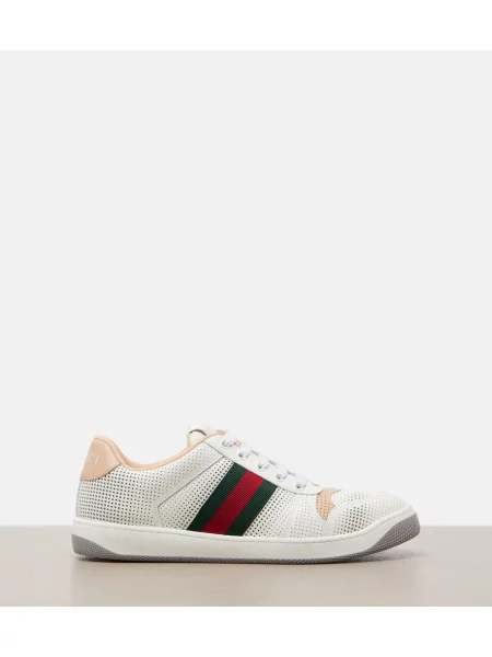 Sneakerși Gucci Screener din piele alb