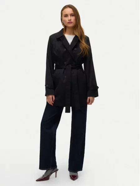Vero Moda Тренч Chelsea чорний
