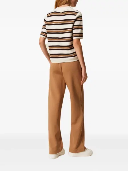 Pantaloni Twinset cu buzunare oblice maro