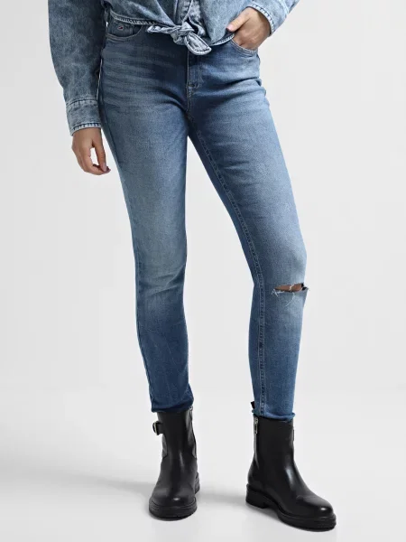Зауженные джинсы Tommy Jeans синий