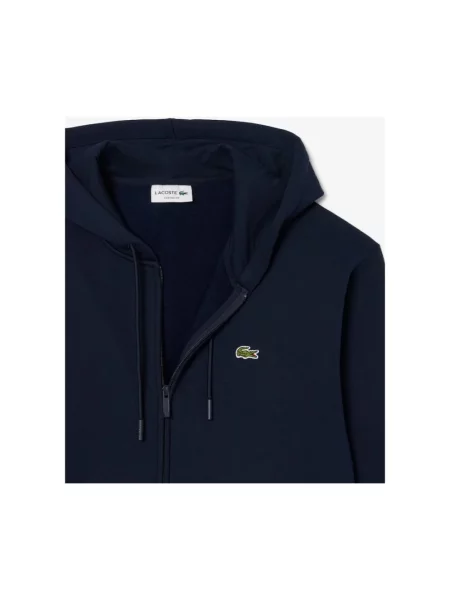 Bluza z kapturem Lacoste z kapturem niebieska