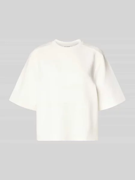 T-shirt o kroju relaxed fit z okrągłym dekoltem model Maelee' Msch Copenhagen biała
