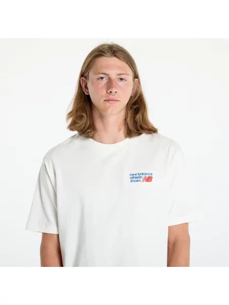 T-shirt New Balance Athletics Premium Logo T-Shirt Sea Salt S biała