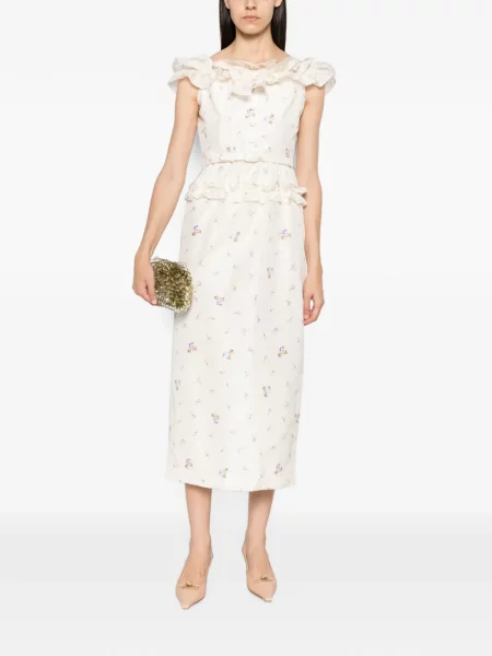 Rochie Alessandra Rich cu model floral cu imagine