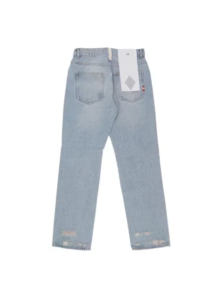 Jeansy straight leg Amish niebieskie