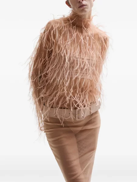 Top Atu Body Couture cu pene