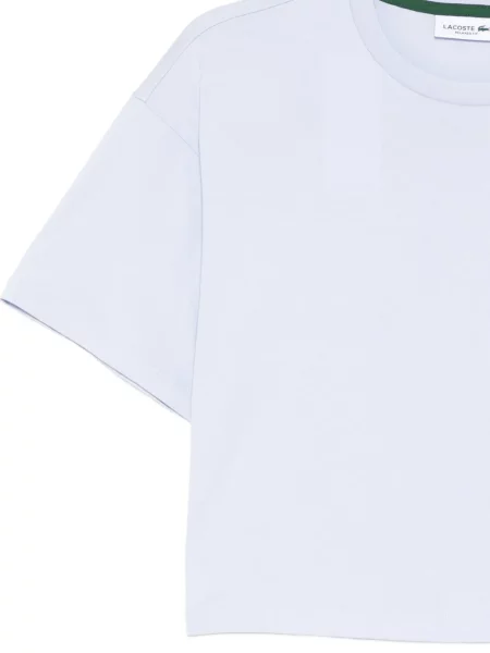Tricou Lacoste cu broderie albastru
