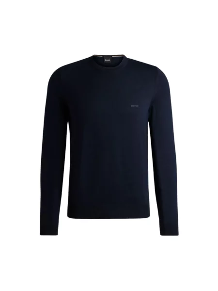 Sweter Hugo Boss wełniany niebieski