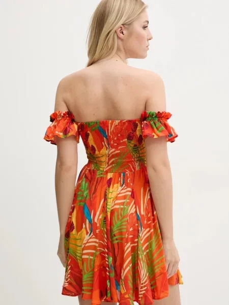 Plážové šaty Desigual BAHAMAS DRESS oranžová