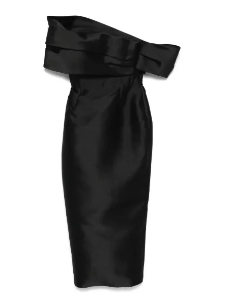 Sukienka midi Solace London do kolan garniturowa czarna