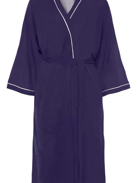 LASCANA Halat pentru dimineață albastru închis alb