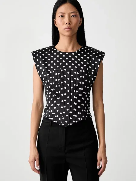 GANNI bluză pentru femei polka dot