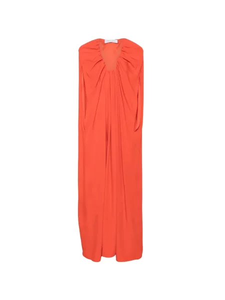 Rochie maxi Raquel Diniz drapată cu gât halter roșu