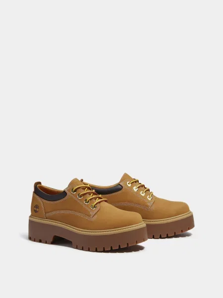 Туфли Timberland из нубука желтые