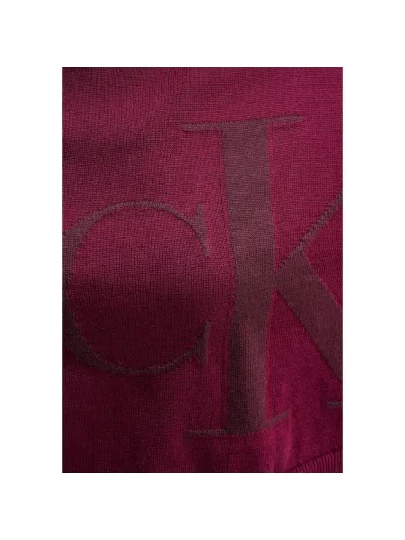 Calvin Klein Jeans Sveter lesného ovocia / tmavočervená červená