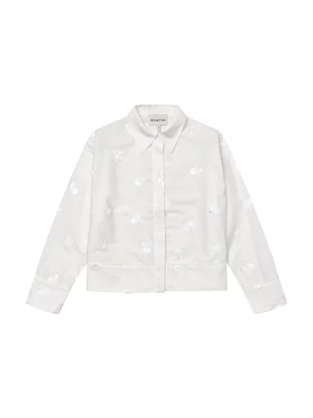 MUNTHE koszula KASEIA relaxed z kołnierzykiem klasycznym biały