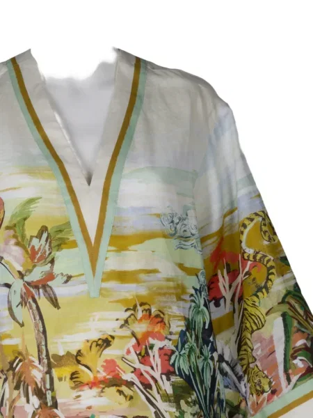 Mała sukienka mini Alemais z dekoltem w serek garniturowa