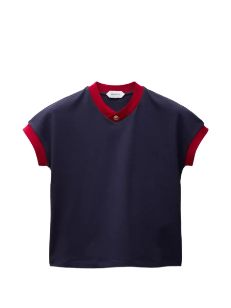 Tricou Versace din jerseu albastru