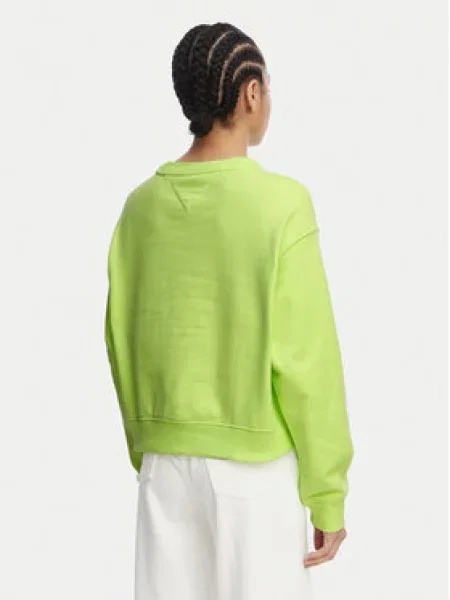 Tommy Jeans dukserica ženska od pamuka zelena