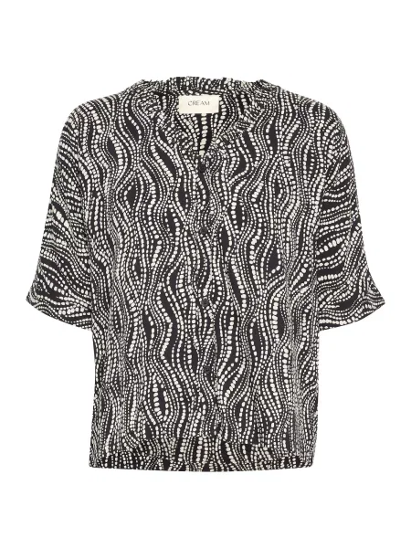 Cream Bluză Tiah negru alb