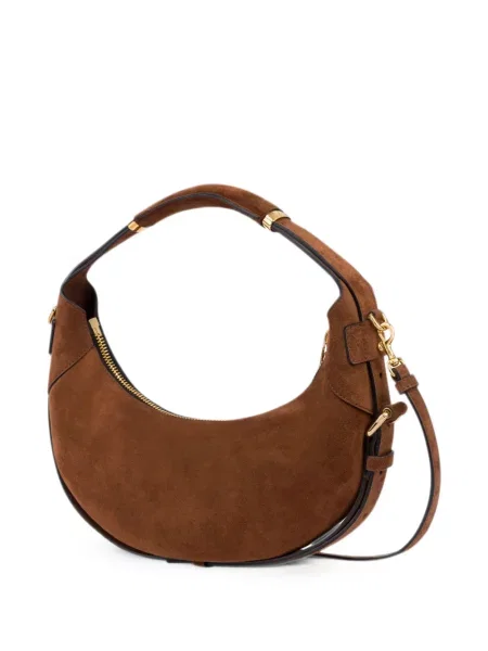 Geantă Moschino din piele de căprioară maro