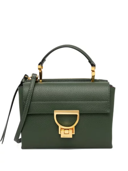 Geantă shopper Coccinelle din piele verde