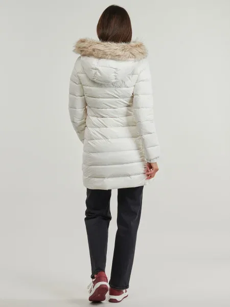 Kapucnis denim ruha Tommy Jeans fehér