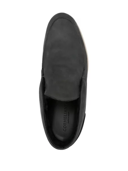 Pantofi loafer Corneliani din piele verde