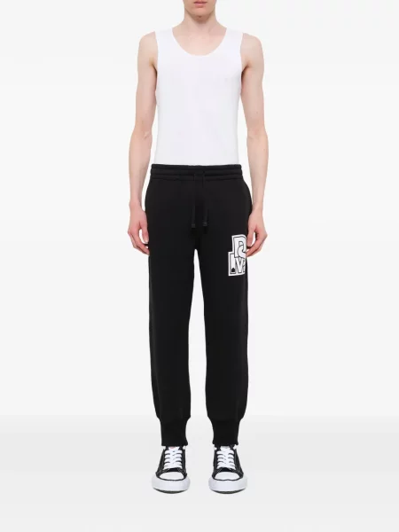 Skate & street τρέξιμο παντελόνι Dover Street Market με αυτόγραφο μαύρο