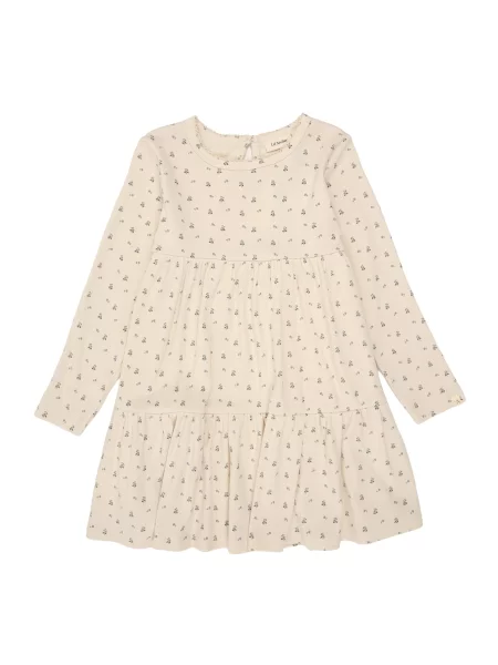 Lil'Atelier Rochie NMFLAGO ecru verde închis gri
