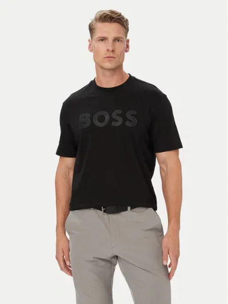 Футболка Boss с лого черная