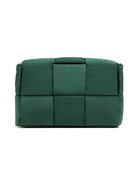 Torba Bottega Veneta skórzana zielona