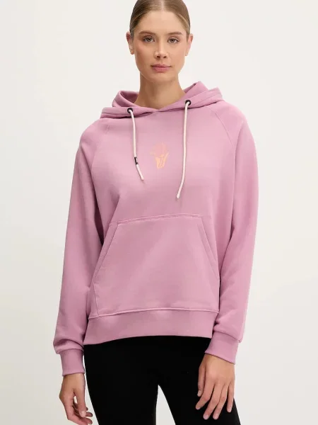 Picture bluza Quenar z kapturem z nadrukiem różowy