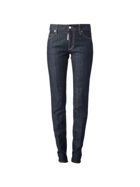 Blugi Dsquared2 cu imagine cu model leopard albastru