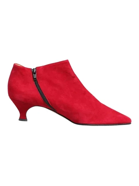 Botki Dolce And Gabbana skórzane czerwone