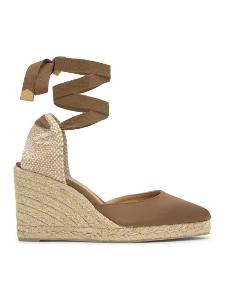 Espadryle Castaner skórzane brązowe