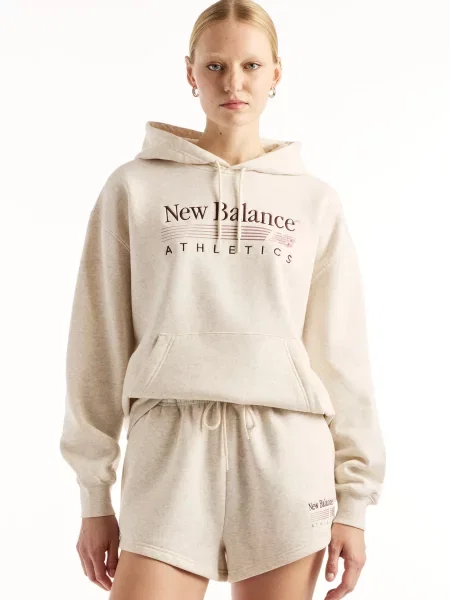 Флісове худі New Balance бежеве