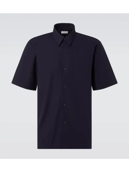 Cămașă Dries Van Noten din poplin albastru