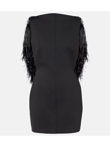 Rochie David Koma cu franjuri negru