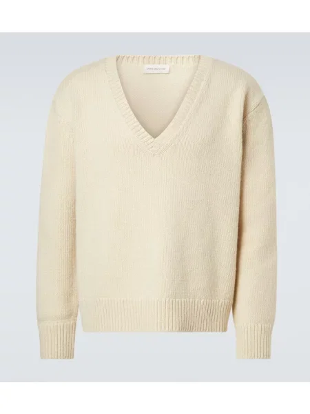Pulover Dries Van Noten de lână bej